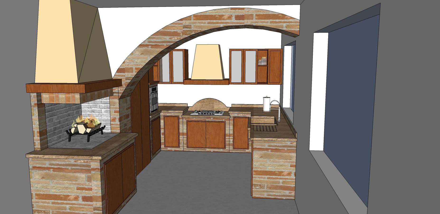 Progetti cucine in muratura rustiche : progetti di cucine in ...